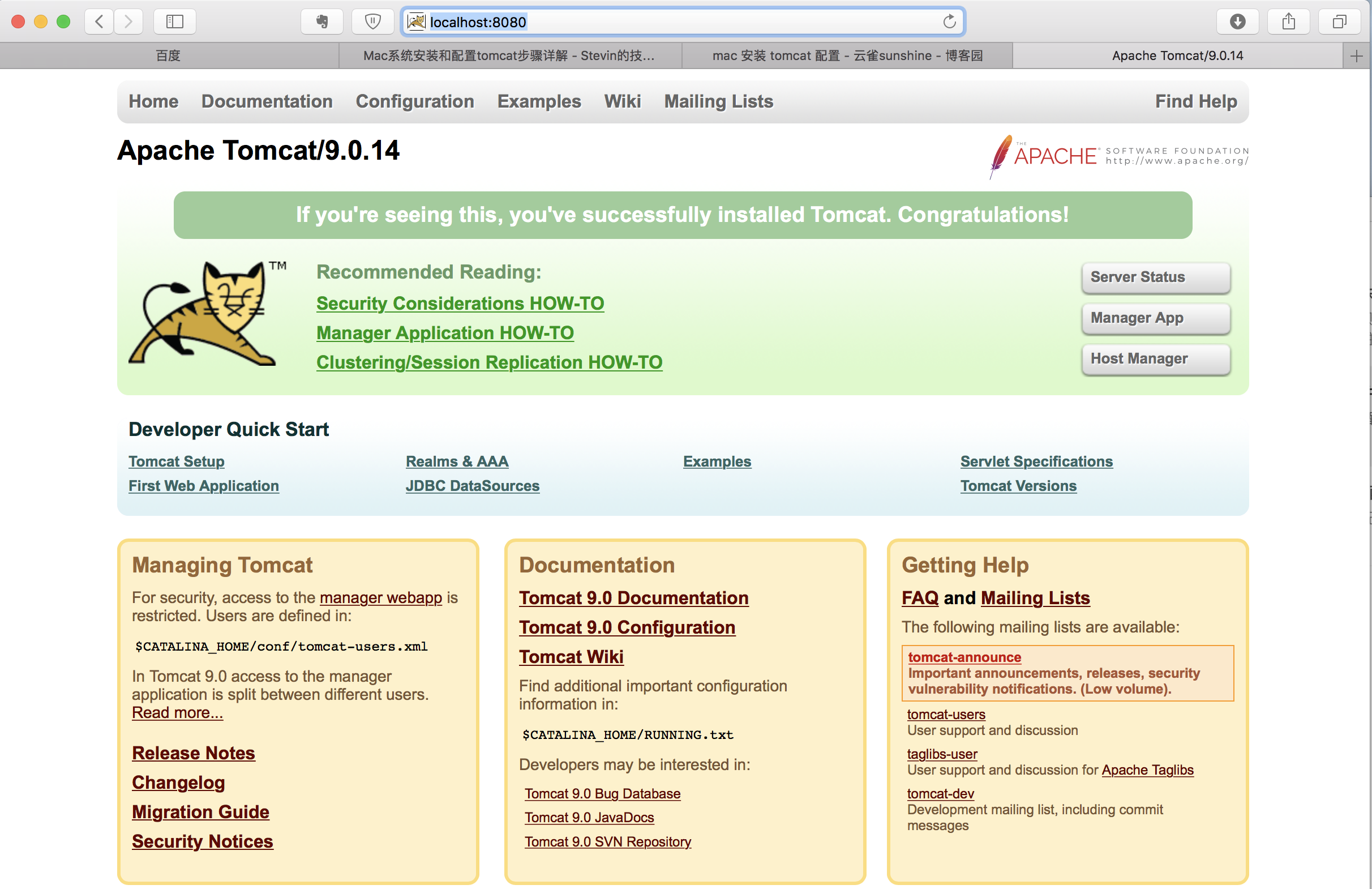 Install and configure Tomcat on Mac - Programmer Sought