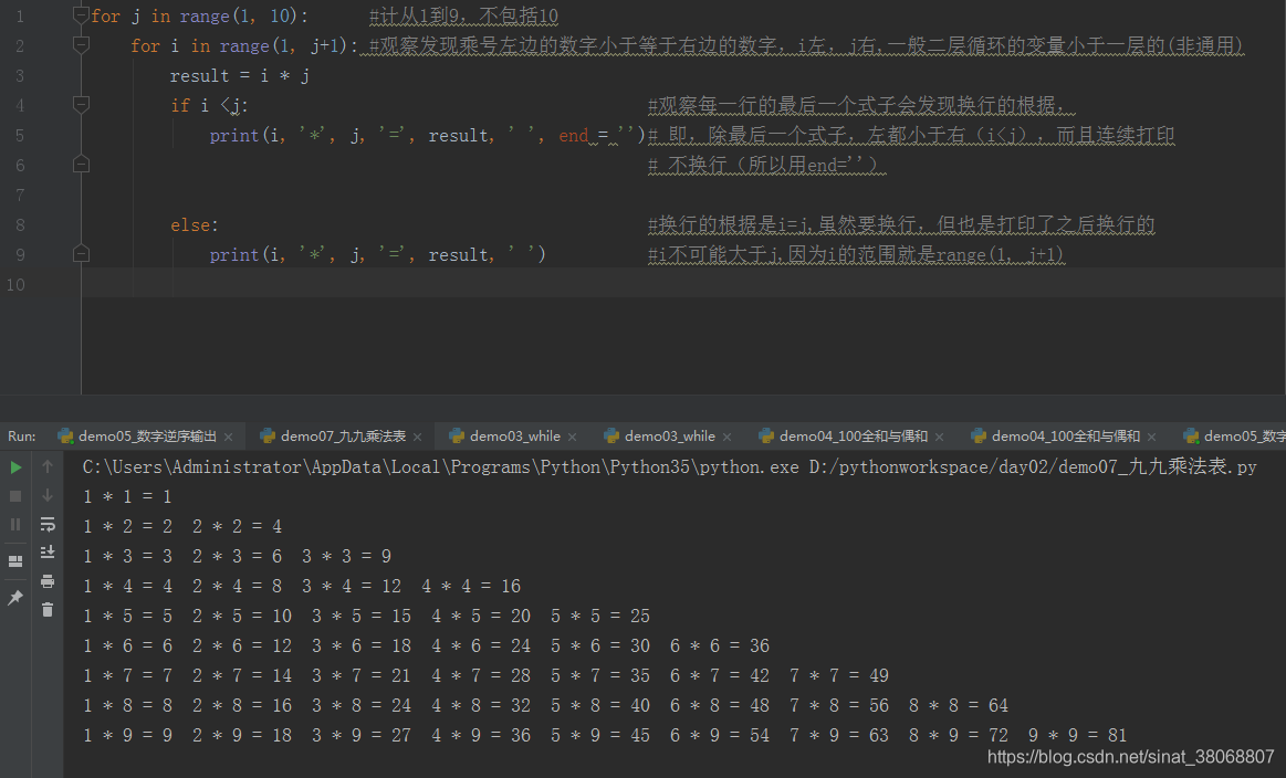 Python九九乘法表 详解 百雨的博客 程序员宅基地 九九乘法表python编程 程序员宅基地