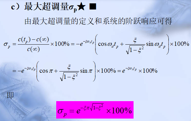 最大超调量