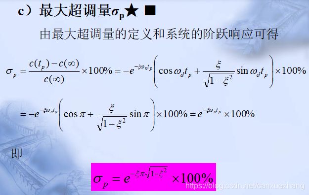 最大超调量