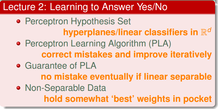 2）机器学习基石笔记Lecture2:Learning to Answer Yes/No