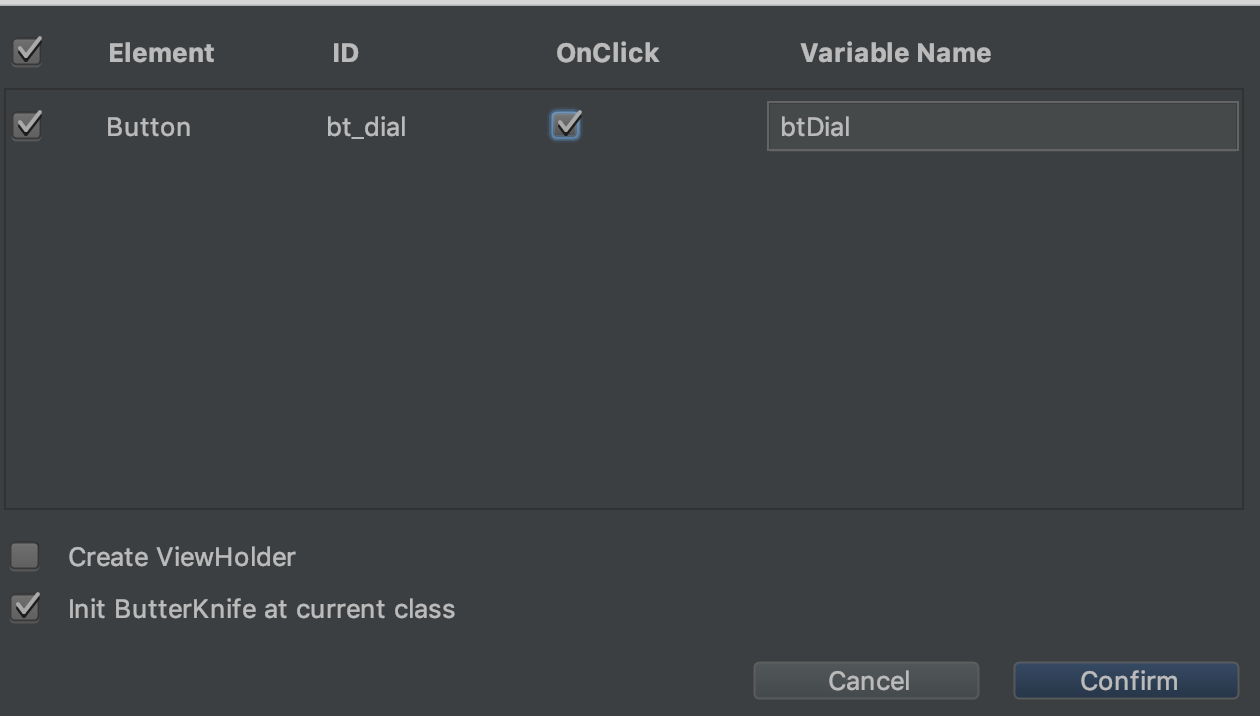 Android Studio 插件使用之 ButterKnife_android stadio 引入butterknife 插件后 代码视图