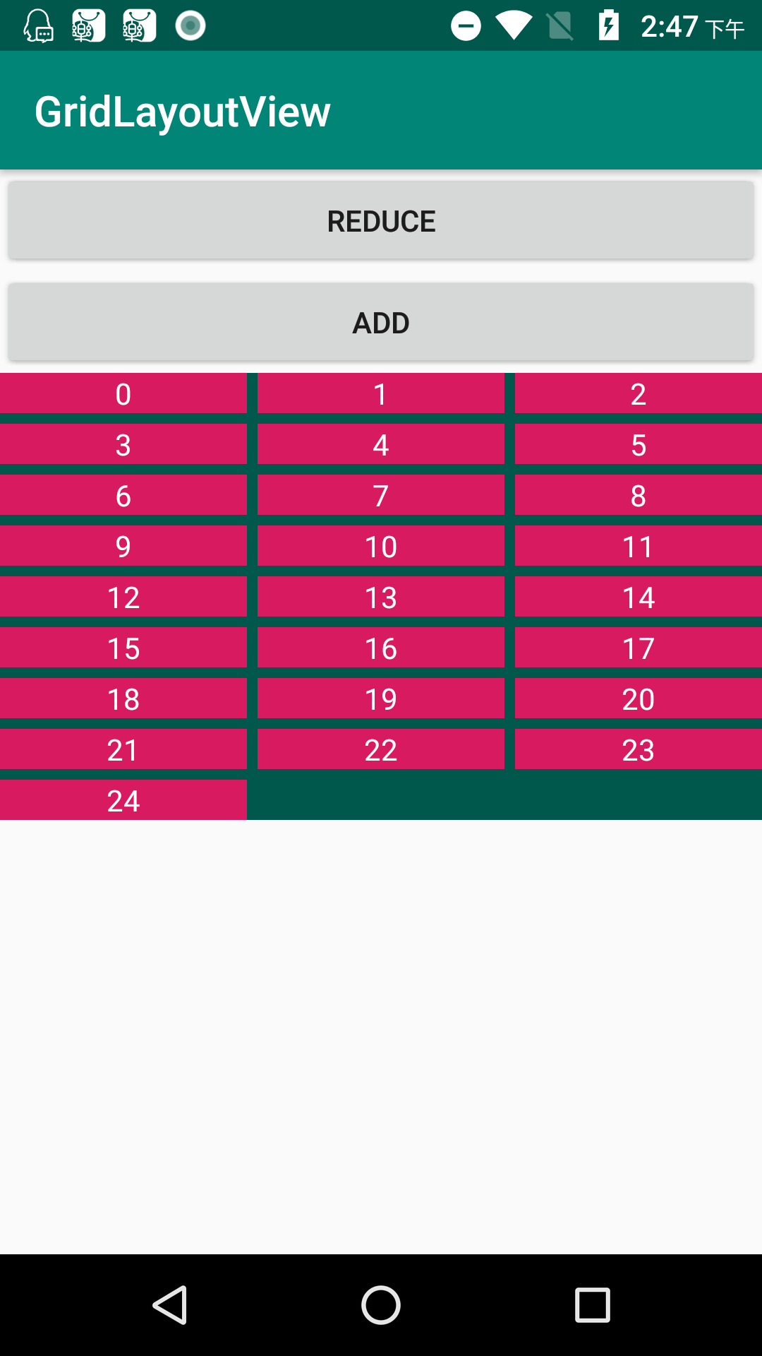 GridLayoutView：基于GridLayout实现的网格布局，实现宽高自适应