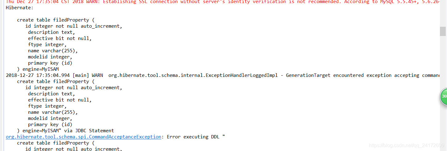 Hibernate表名称大写造成org Hibernate Tool Schema Spi Commandacceptanceexception Error Executing Ddl 王小贱 的博客 程序员宝宝 程序员宝宝 Hibernate表名称大写造成org Hibernate Tool Schema Spi Commandacceptanceexception Error Executing Ddl 王小贱 的博客 程序员宝宝 程序员宝宝