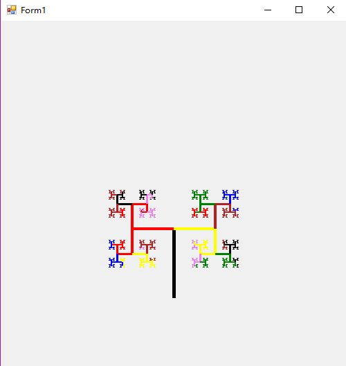 C#：7色分形树-绘制