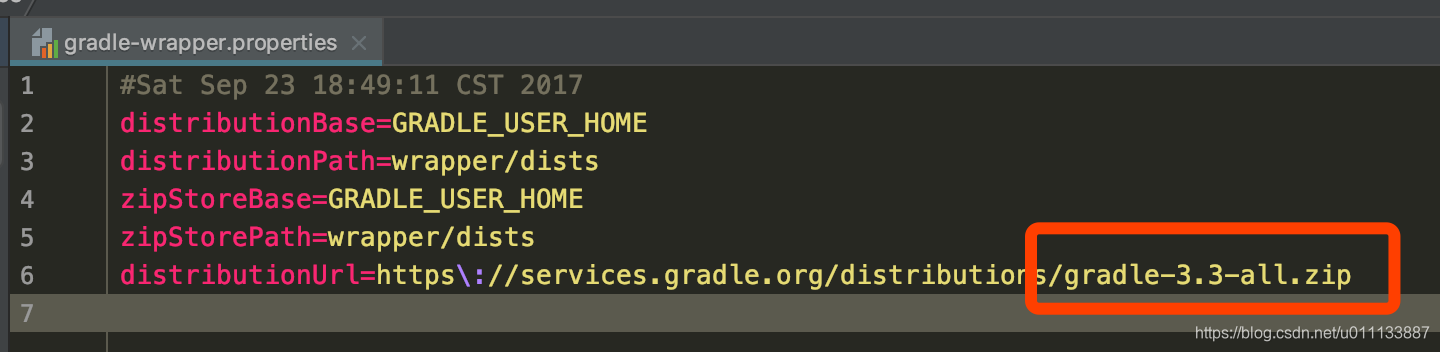 專案的 Gradle 版本