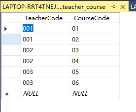 教师任课表teacher_course