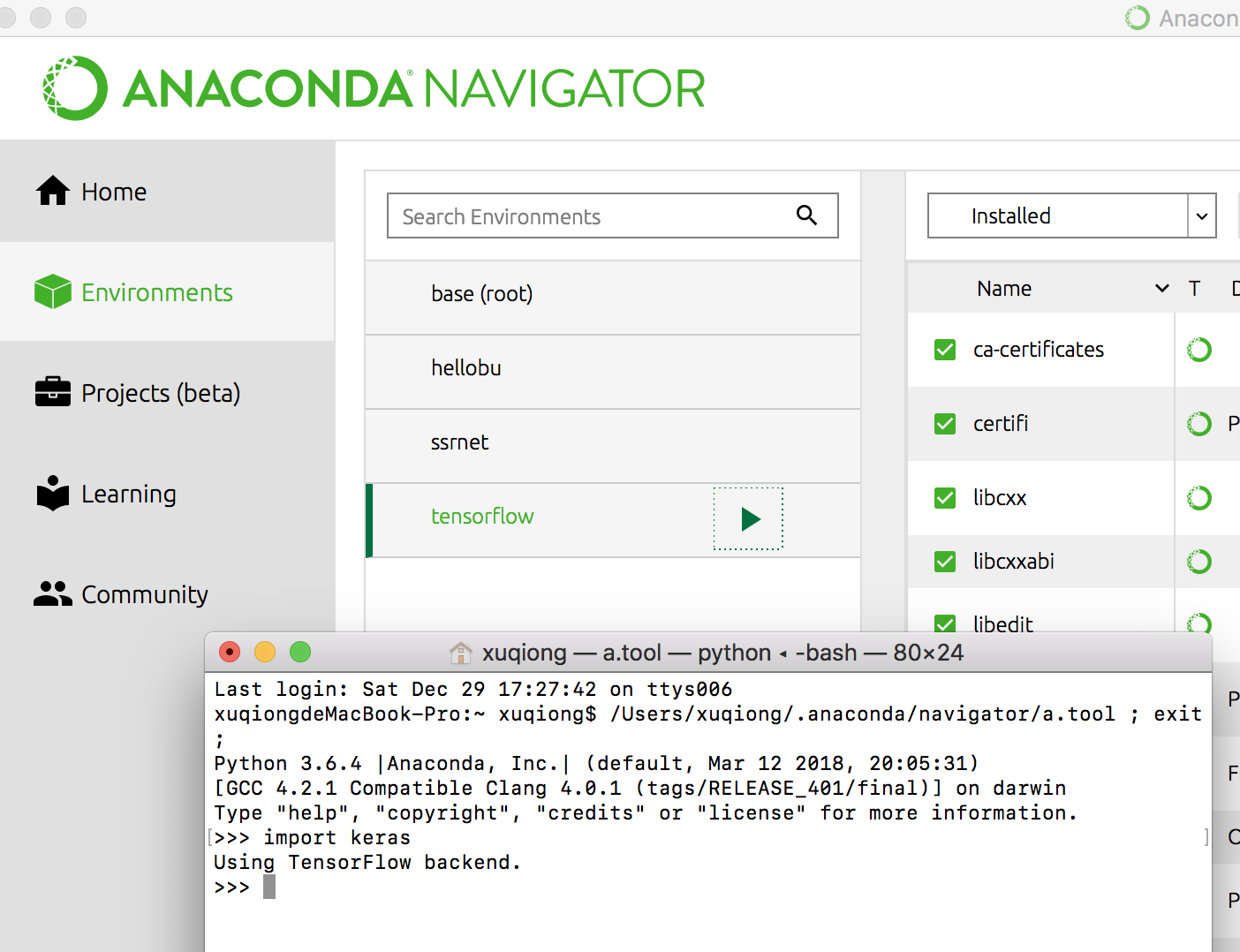 Mac下安装anaconda3 Tensorflow Keras 并配置pycharm工程 山中有石为玉 Csdn博客