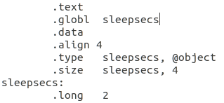 圖3-2 sleepsecs的宣告和賦值