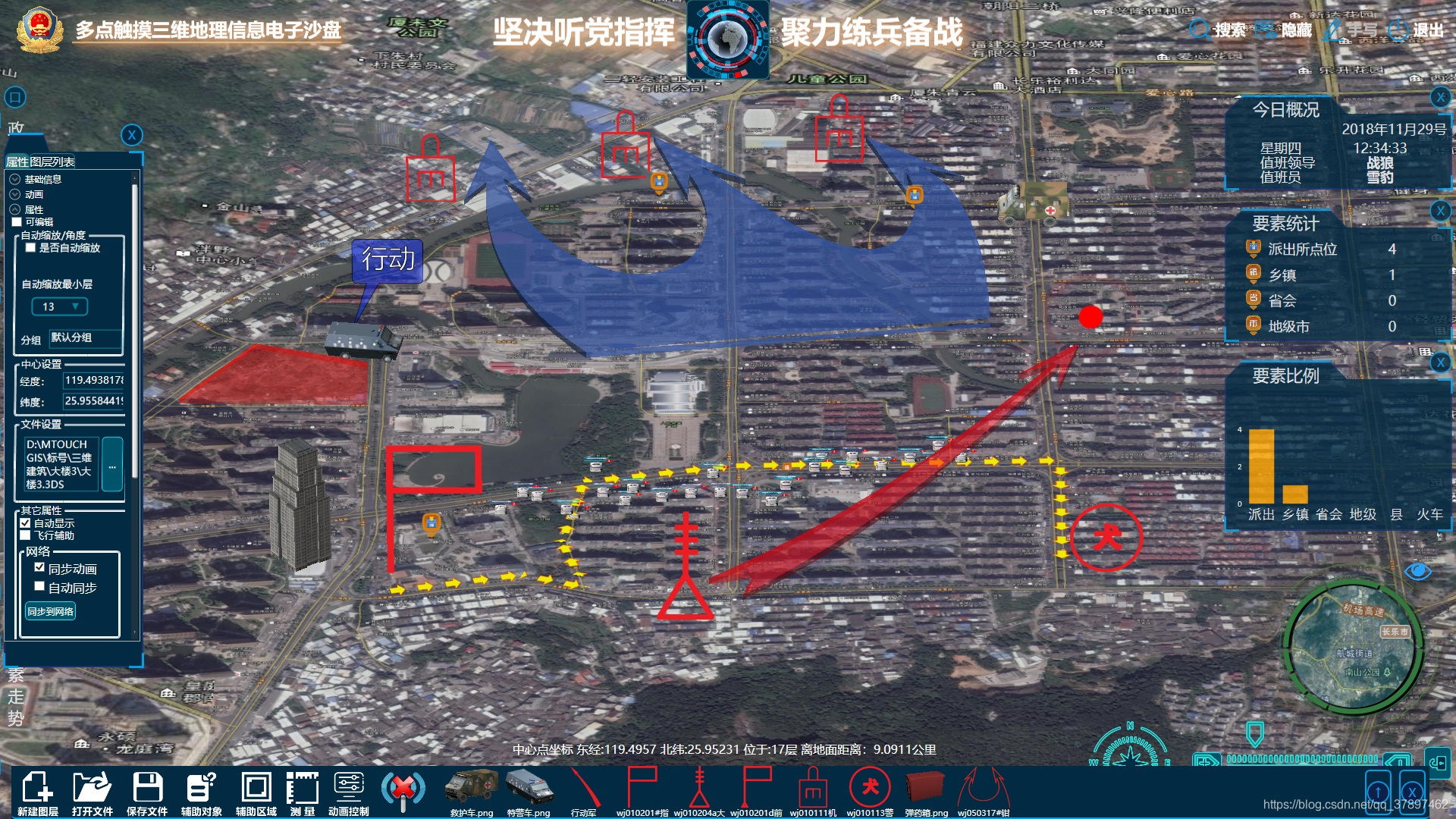 三维电子沙盘大数据互动触摸交互可视化地理信息系统