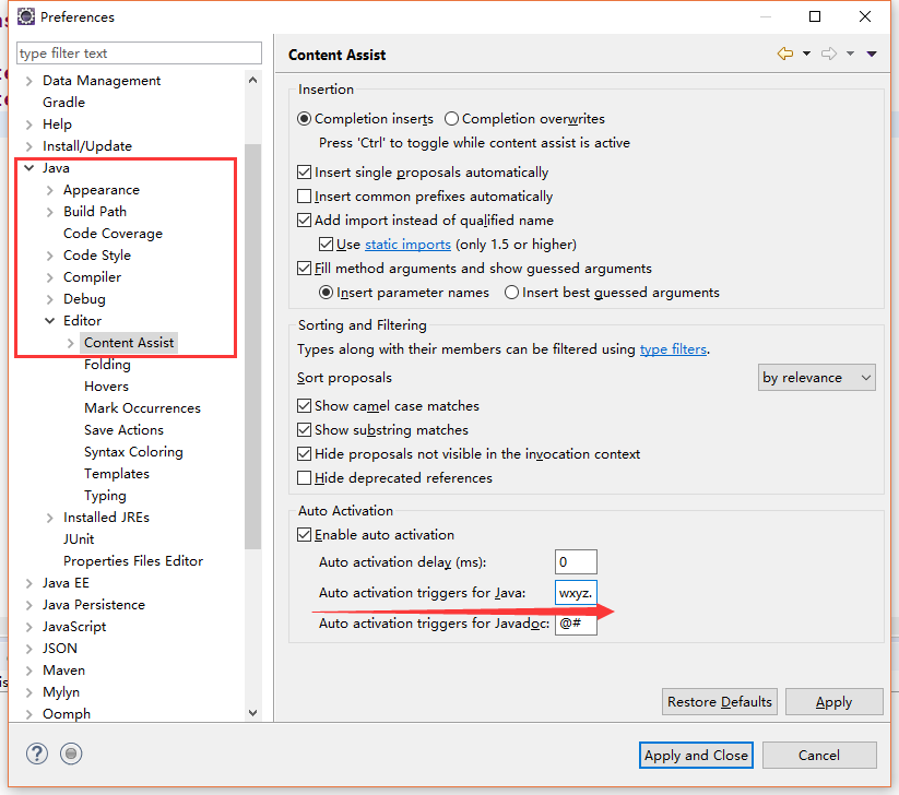 设置eclipse代码自动提示功能CSDN博客