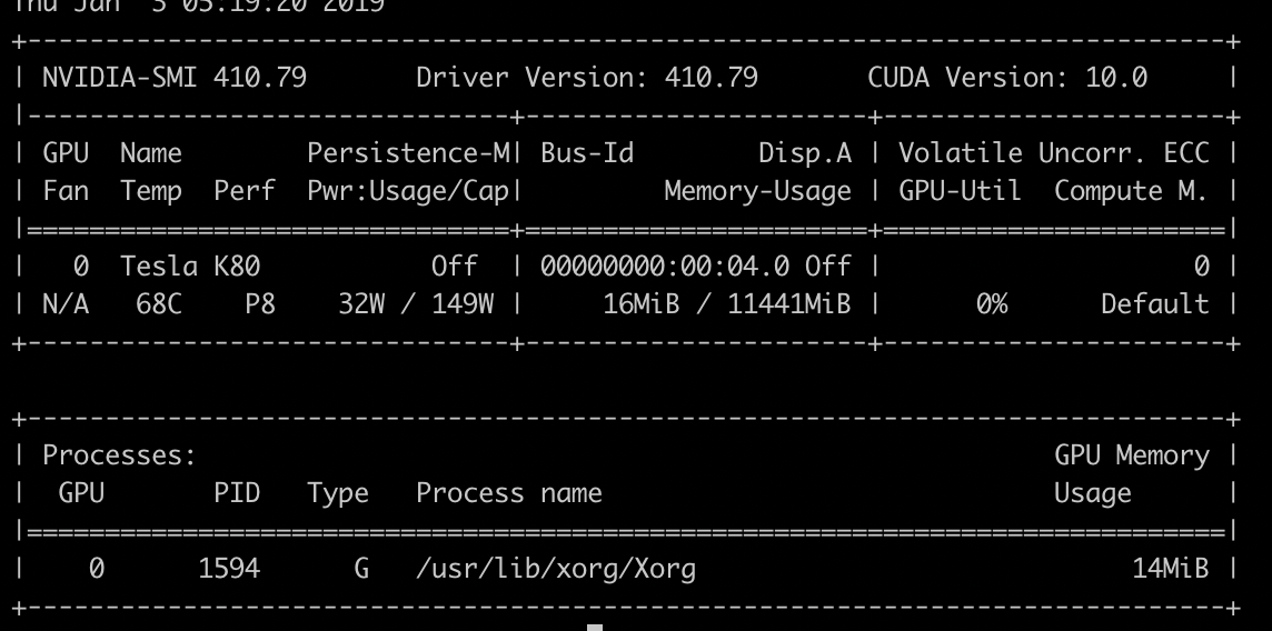 nvidia-smi的输出结果