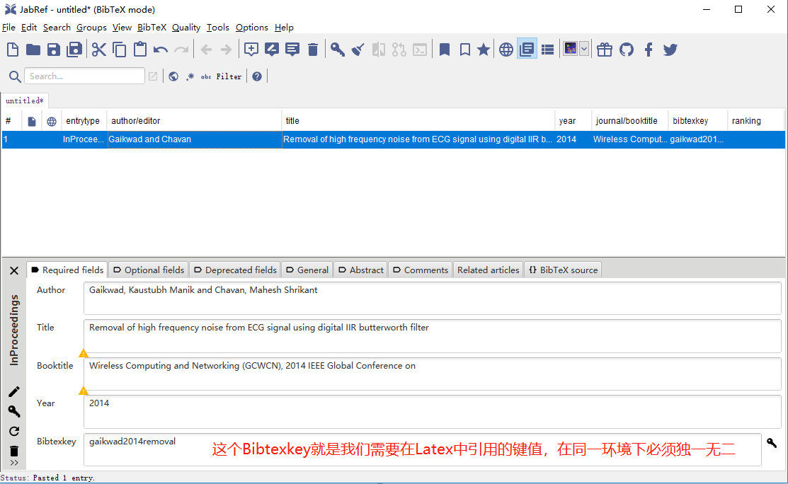 JabRef的入门级使用-CSDN博客