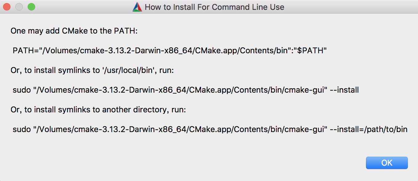 how to install cmake for osx