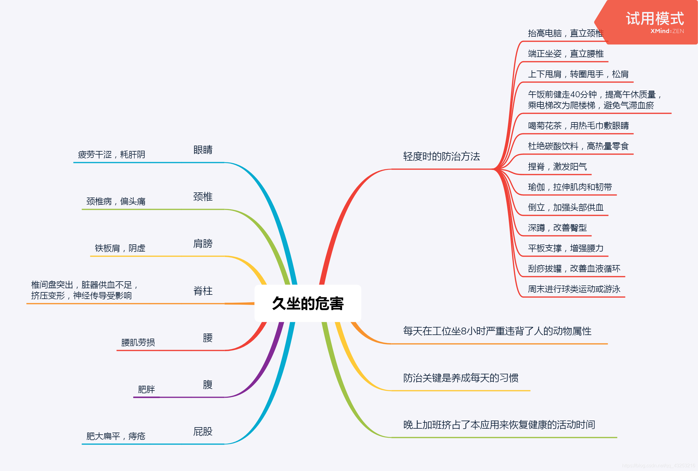 上班族久坐危害及防治措施