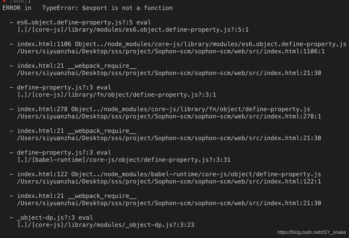 webpack 报错TypeError: $export is not a function_export type 在webpack 中报错 ...