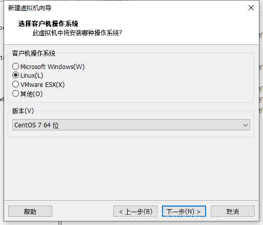 選擇客戶機作業系統