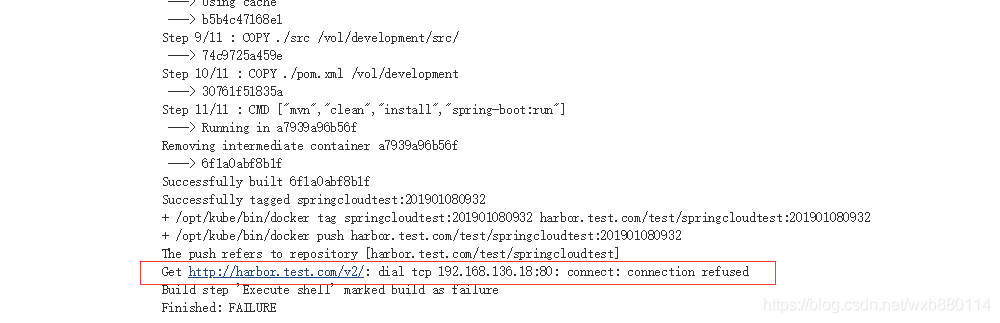 Error response from daemon: Get http://harbor.test.com/v2/: dial tcp ...