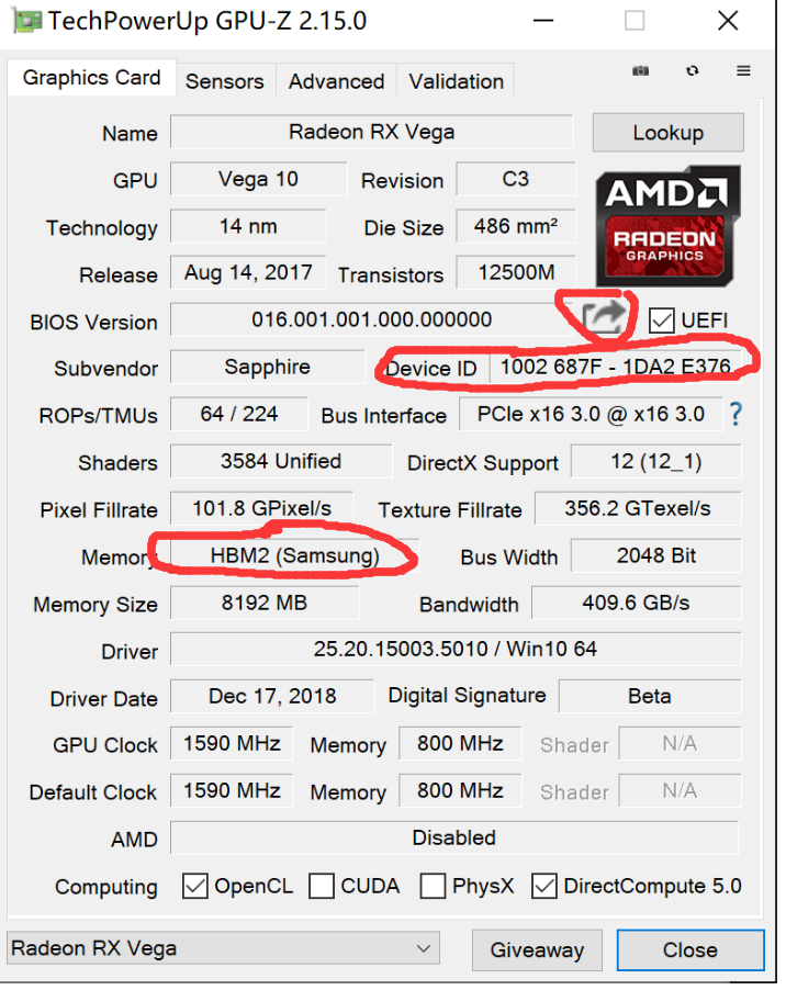 蓝宝石vega56刷64bios及降压超频全过程