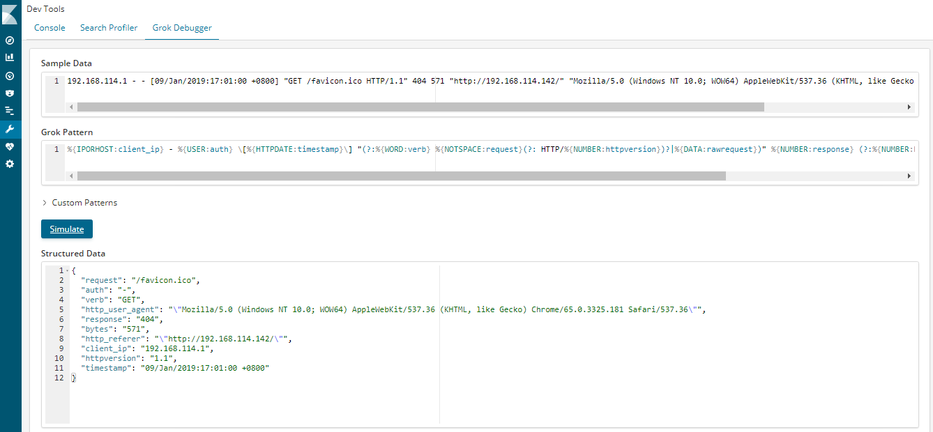 grok过滤代码测试