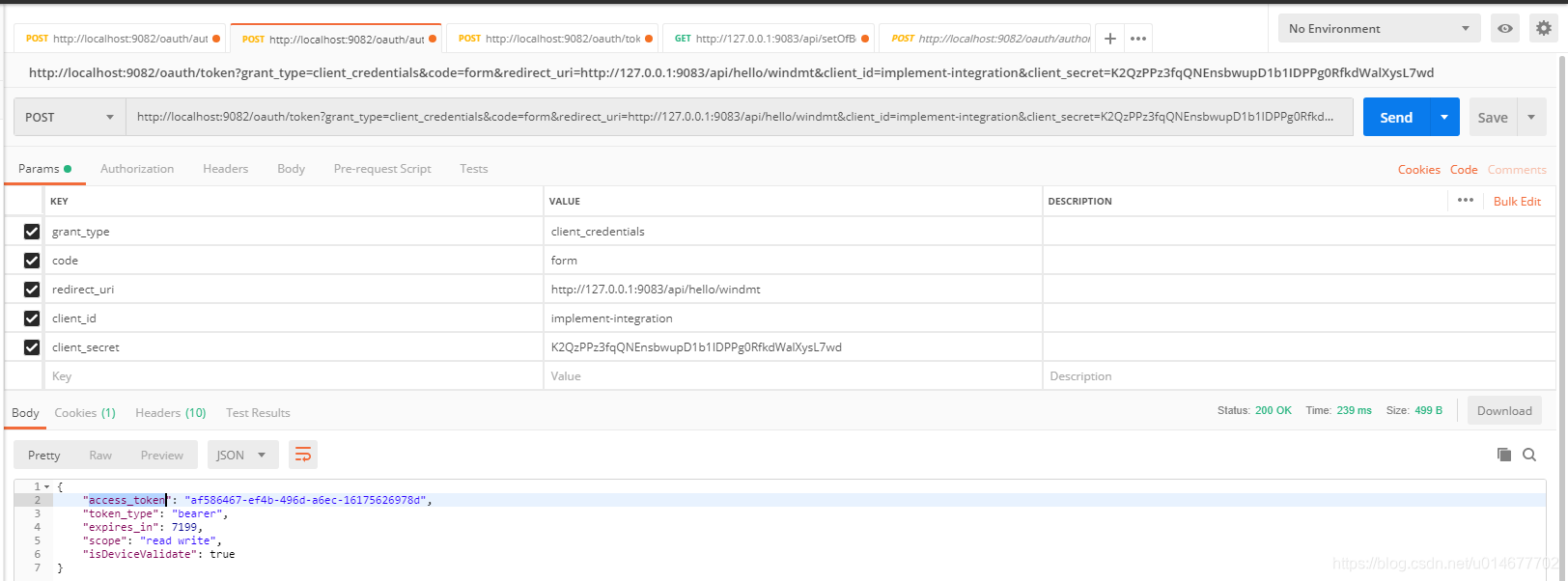 oauth2 + Restful Api + postman 应用测试示例_oauth2 获取令牌 client postman-CSDN博客