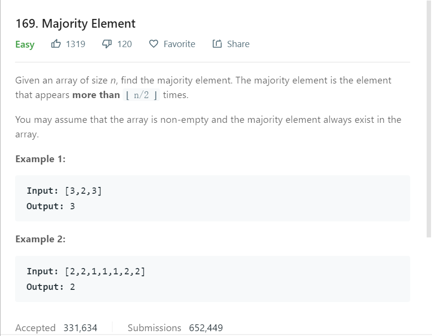 【LeetCode】169.Majority Element-CSDN博客