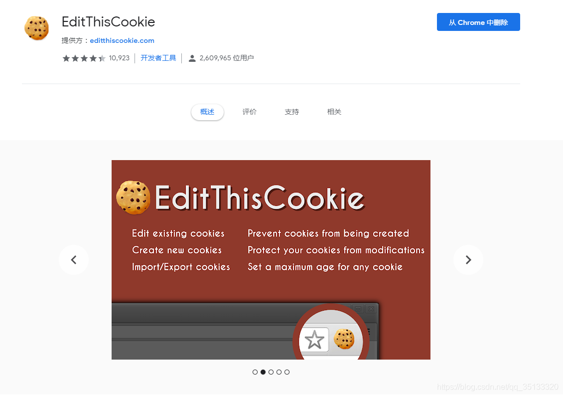 EditThisCookie Chrom商店