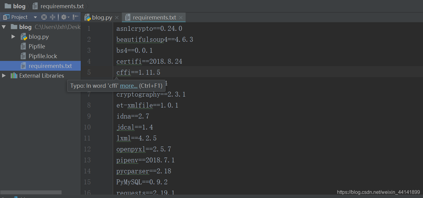 Creation and use of the flask requirements file requirements.txt ...