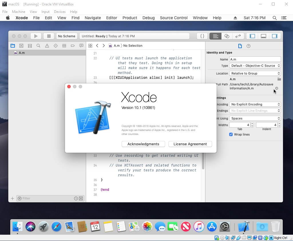 xcode for mac os mojave