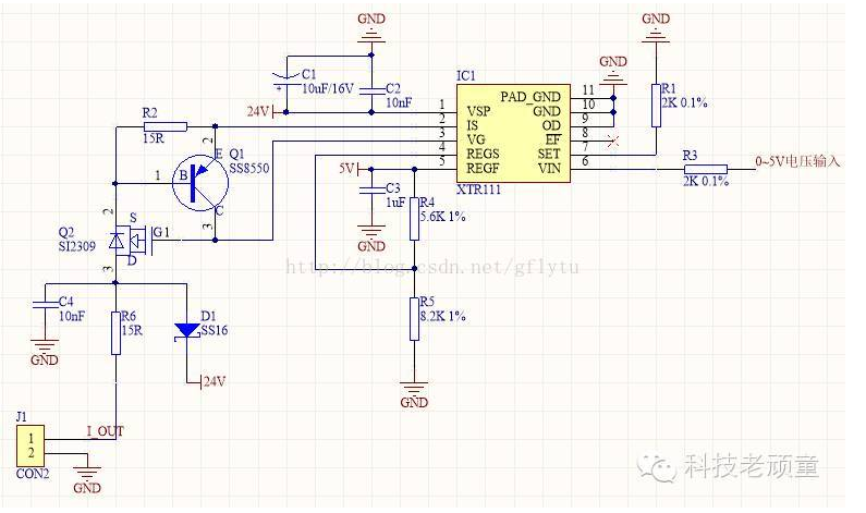 4~20mA current output chip XTR111 complete circuit - Programmer Sought