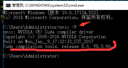 win10+CUDA8.0+CuDNN6.0安装