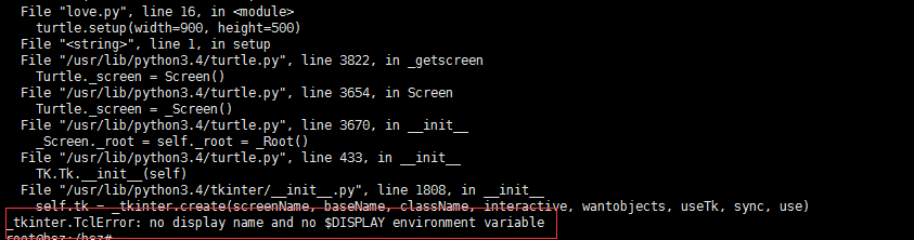 python 错误_tkinter.TclError: no display name and no $DISPLAY environment