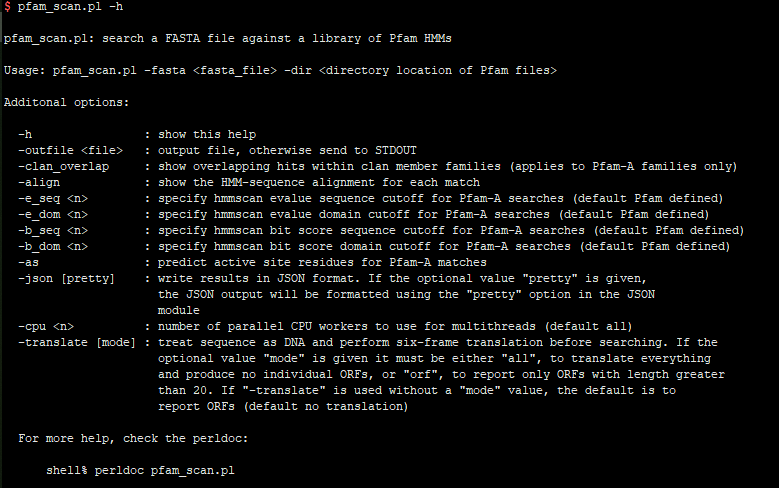 pfam_scan.pl参数