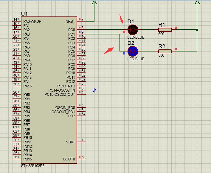 STM32 基于正电原子开发板，改换芯片为STM32F103R6，Proteus仿真的一些问题