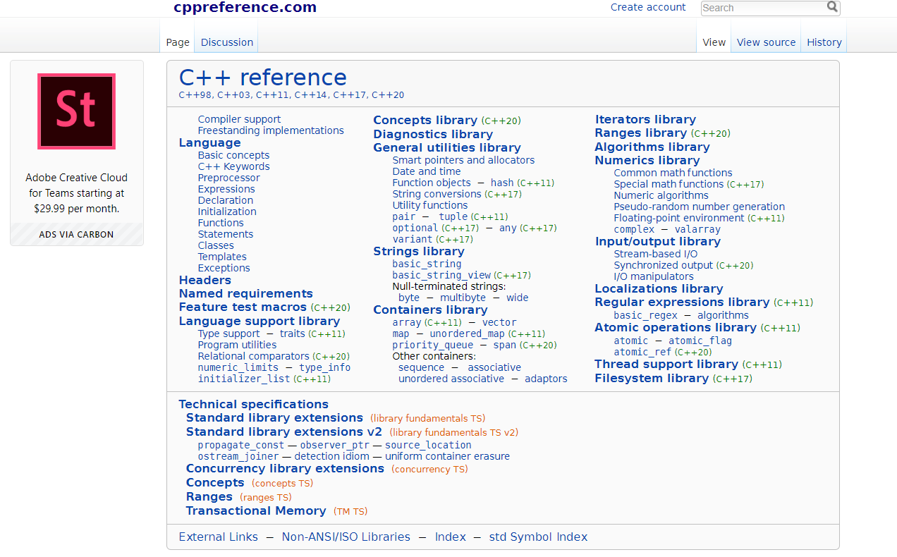 C、c++参考网站cppreference_encppreference-CSDN博客