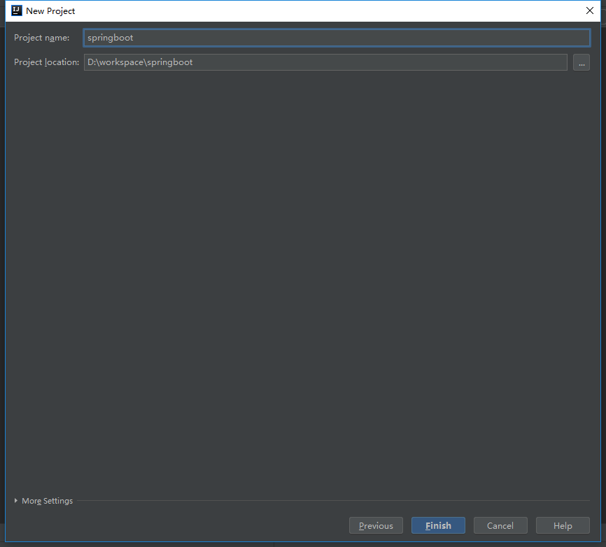 选择项目存放路径以及填写项目名