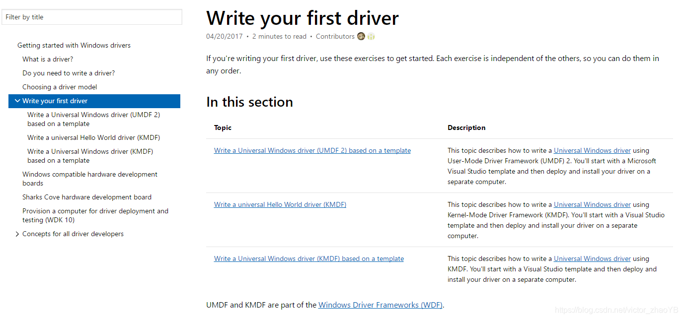 UMDF's first win10 driver: the driver development environment is ...