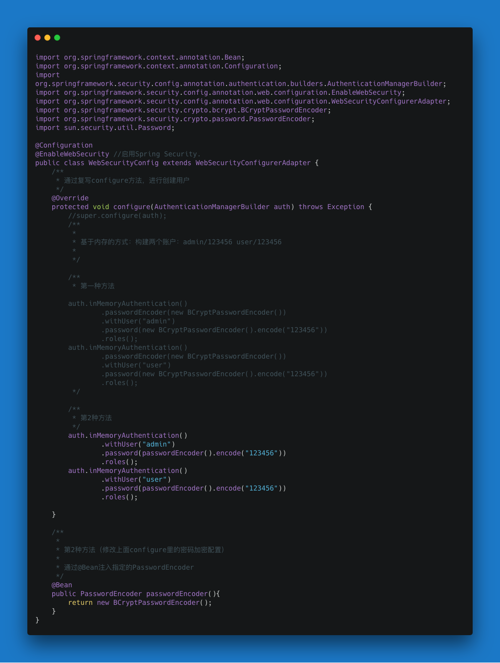 java.lang.IllegalArgumentException There is no PasswordEncoder mapped