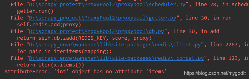 Python Redis ZADD AttributeError Int Object Has No Attribute