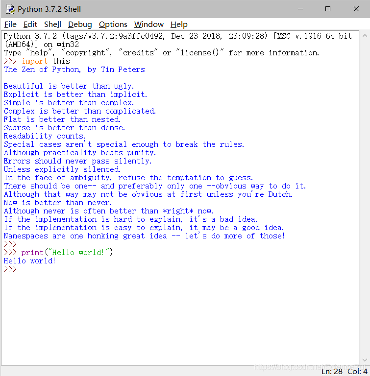 1.3 Python默认开发环境——IDLE的使用_python自带idle换解释器-CSDN博客