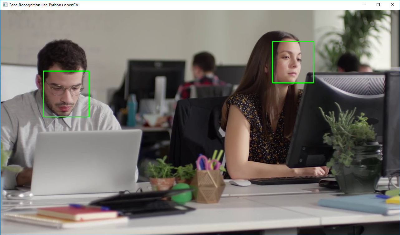 python372opencv实现本地视频文件中人脸检测