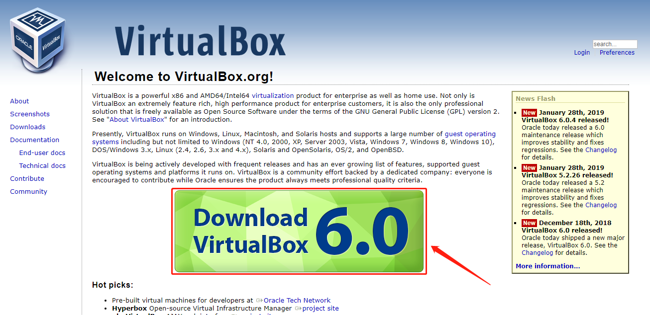 oracle vm virtualbox linux 64 bit