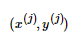 (x{(j)},y{(j)}) http://latex.91maths.com/