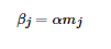 \beta _{j} = \alpha  m_{j} http://latex.91maths.com/