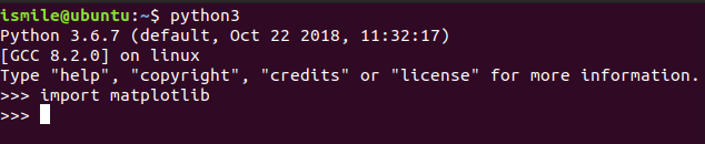 ubuntu18下在线安装matplotlib并测试使用
