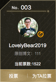 2018年博客之星，需要您宝贵的一票！