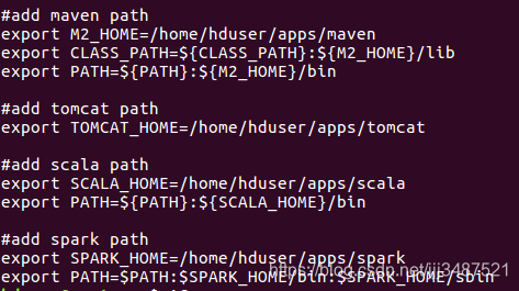 scala、spark、Tomcat、maven环境变量