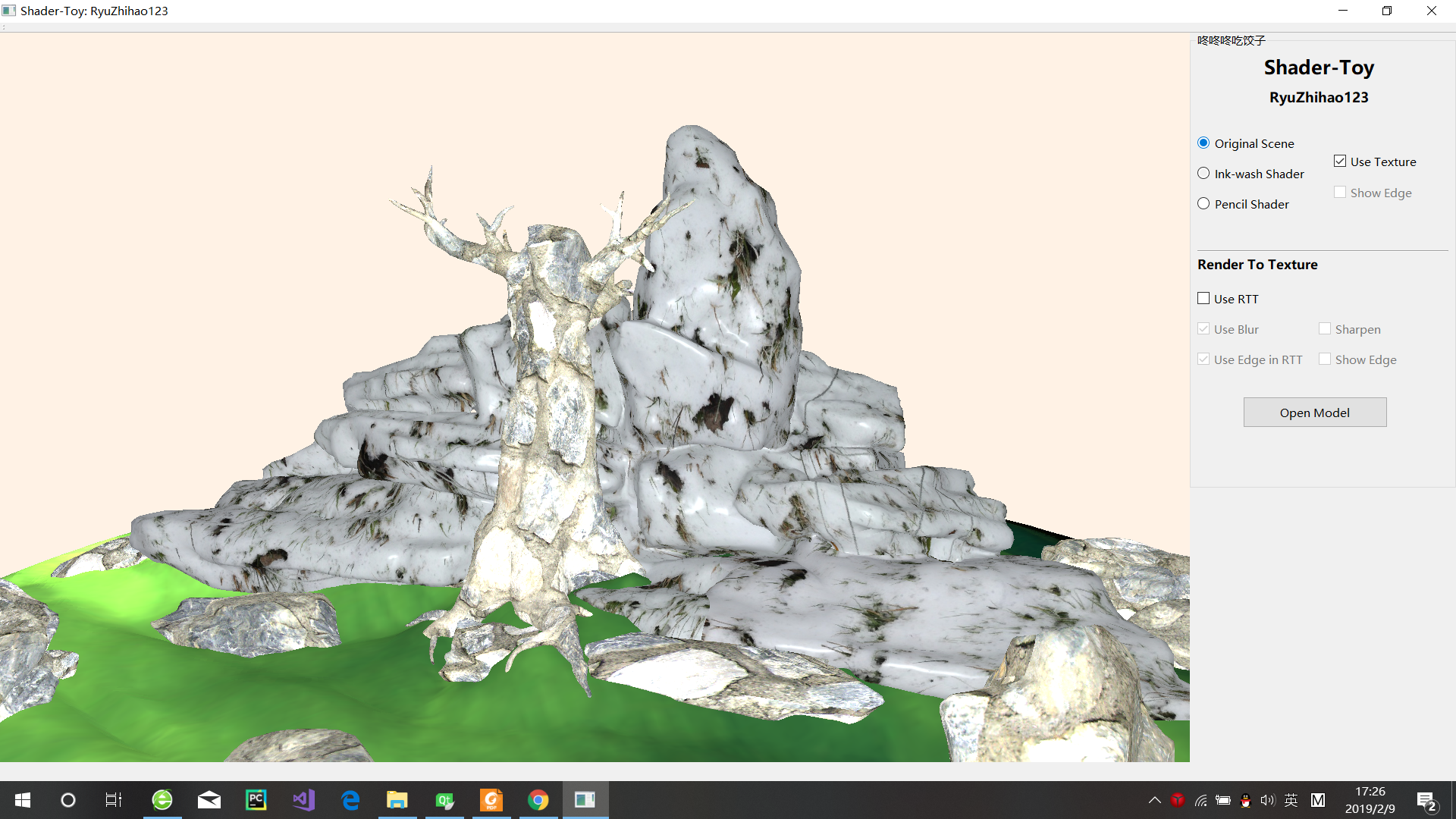 [OpenGL] 非真实感渲染(NPR)的几种效果demo（水墨画/漫画/铅笔画）_opengl 水墨画-CSDN博客