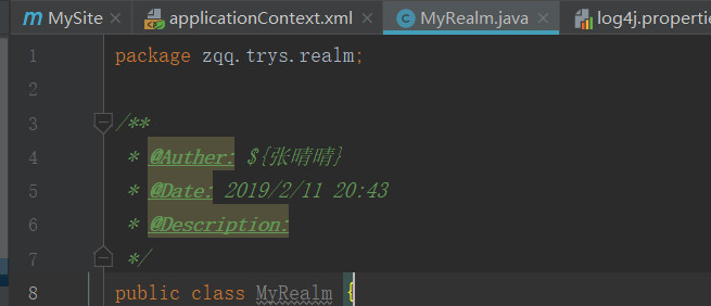 设置idea类注释模板