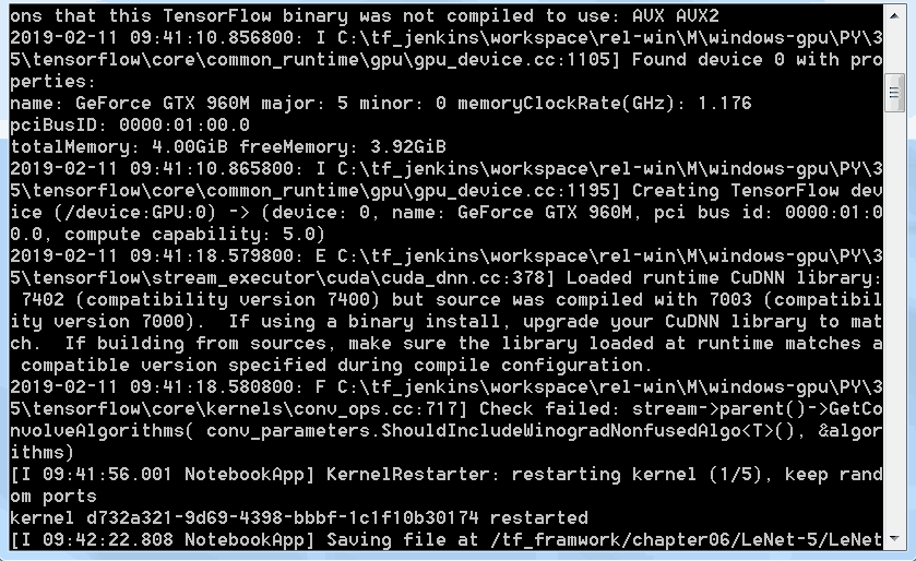 对jupyter Notebook运行时出现“The Kernel Appears To Have Died. It Will Restart ...